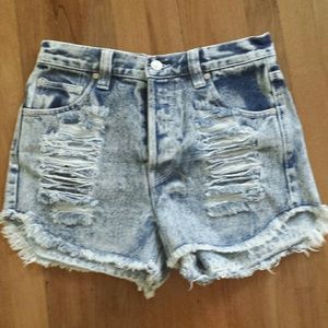 ❎ SOLD ❎ Minkpink Acid Wash Slasher Shorts