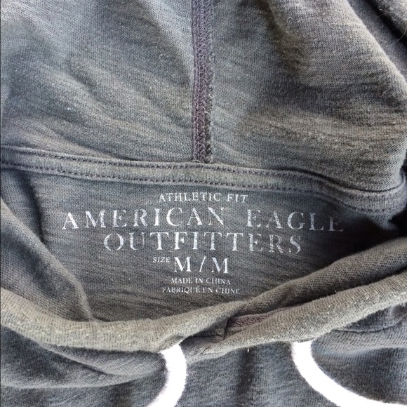 Men's American Eagle Lightweight Grey Hoodie - Picture 4 of 4