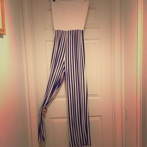 Striped jumpsuit/romper