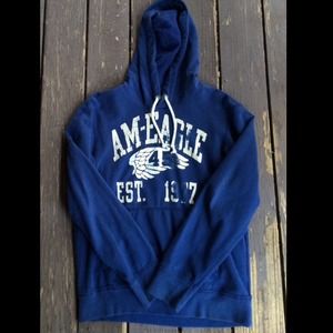 *SOLD* Men's American Eagle Blue & White Hoodie