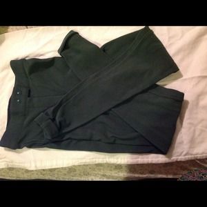 Green/black riding pants, black disco pant bundle