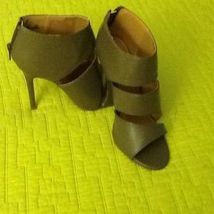 Taupe colored caged heels **20%OFF Current Price**