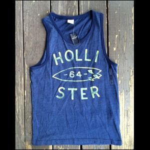 *SOLD* NWT Men's Blue Hollister Tank Top