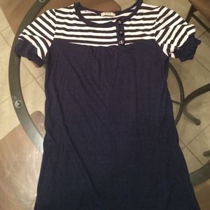 Forever 21 pin up nautical shirt