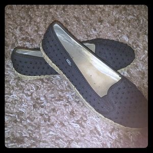 Black Canvas Flat Espadrilles