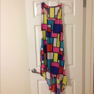 Abstract Printed Maxi Dress