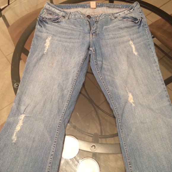 Bootcut destroyed Arizona jeans