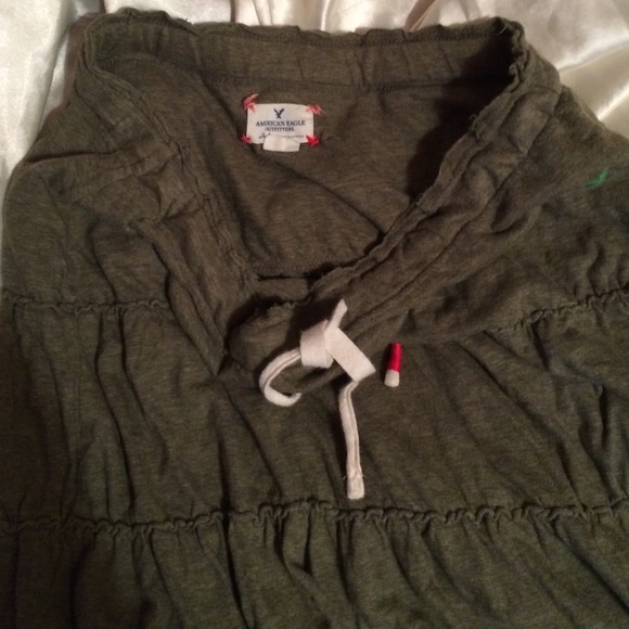 🚫🚫sold🚫🚫American eagle boho green skirt - Picture 2 of 4