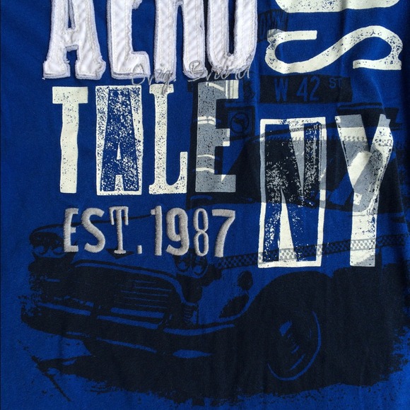 *SOLD* Men's Aeropostale Blue T-Shirt - Picture 2 of 3