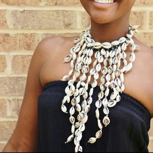 Handmade royalty cowrie necklace
