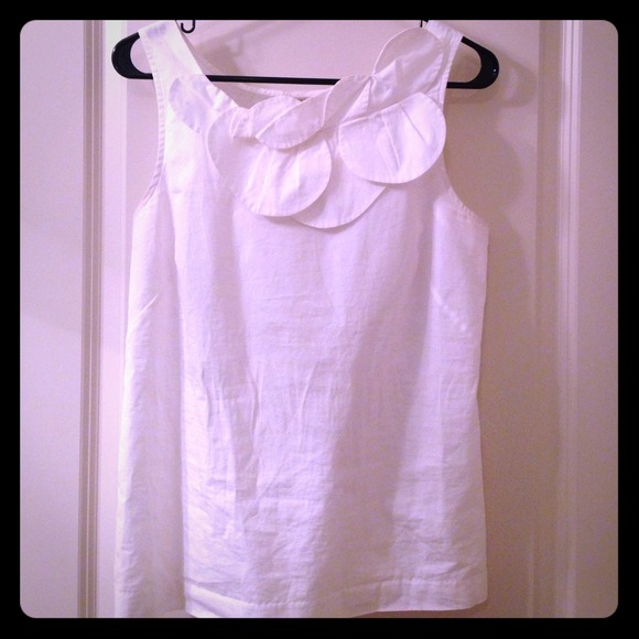 J. Crew Sleeveless White Blouse