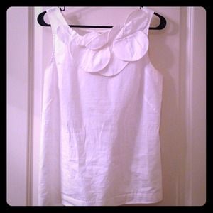 J. Crew Sleeveless White Blouse