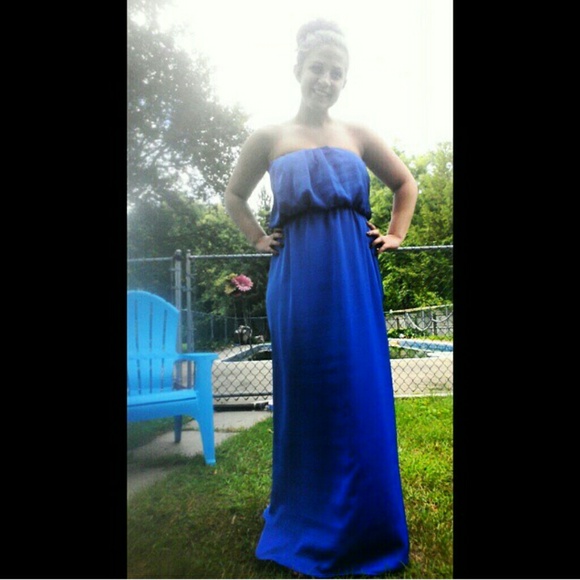 Royal Blue Strapless Gown