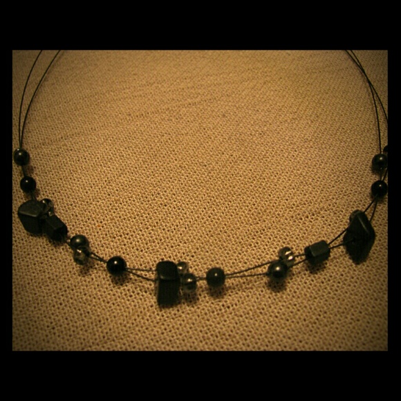 Black Bead Necklace