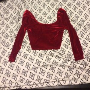 Red crop top