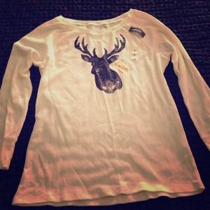 Christmas Deer thermal shirt