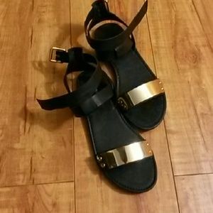 Forever 21 gold plate flat sandal