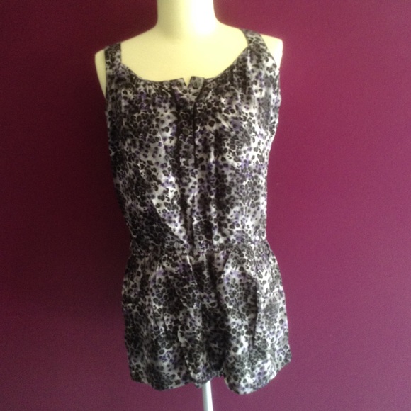 Purple Leopard Print Romper