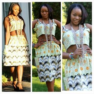Ankara skirt outfit