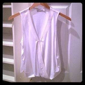A.L.C. white silk top.