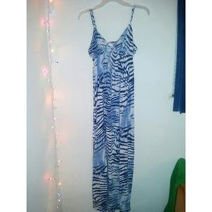 Blue printed maxidress