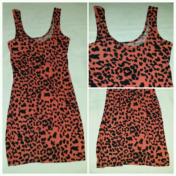 Leopard print red mini dress - Picture 1 of 1