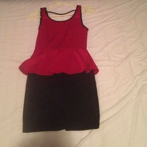 Black And Red Mini dress