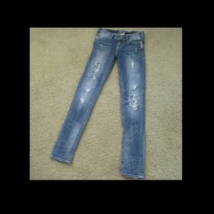 Silver Brand Skinny Distressed Jeans
