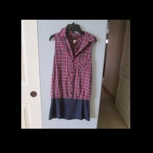 Free People Plaid Flannel Dress