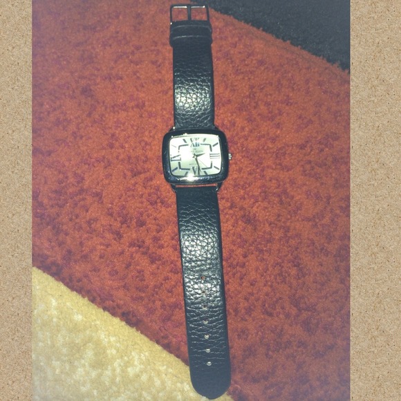 AK Anne Klein black strap watch. Very good cond. - Picture 1 of 3