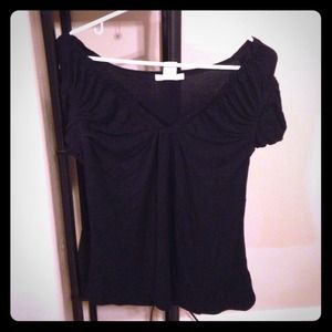 Black off the shoulder top