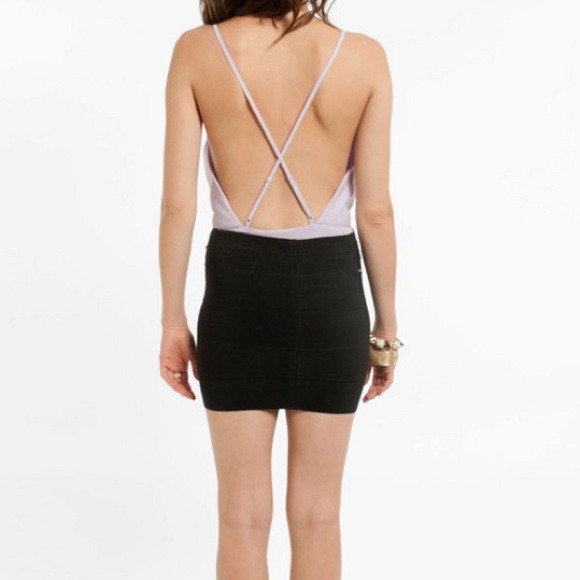 BLACK Criss Cross Back Bodysuit