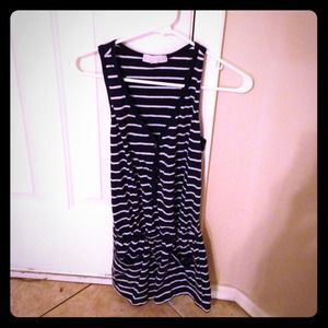 Navy and white romper