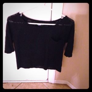 Black crop top