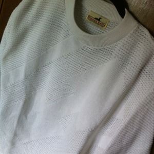 Vintage white crew neck knit sweater