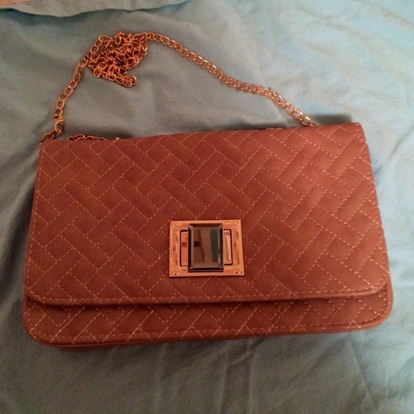 Francesca's nude clutch crossbody