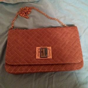 Francesca's nude clutch crossbody