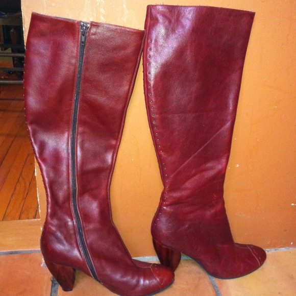 *HOST PICK* Faryl robin deep berry leather boots
