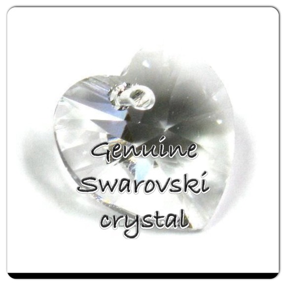Swarovski Xilion Crystal Heart Charm Clear 10mm