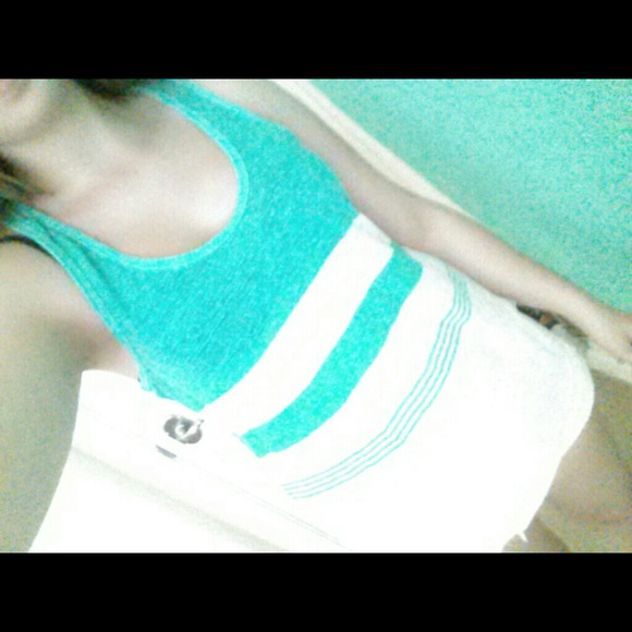 Green and White Tank Top - Picture 1 of 1