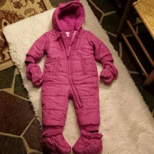 18 to 24 month Fushia snow suit