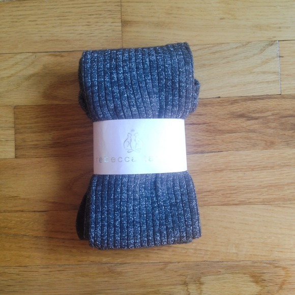 Rebecca Taylor Gray Sparkle Tights