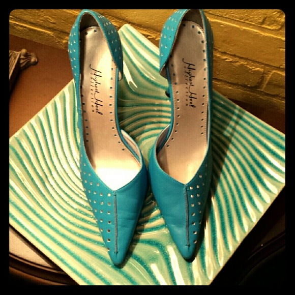 Turquoise Blue high heels