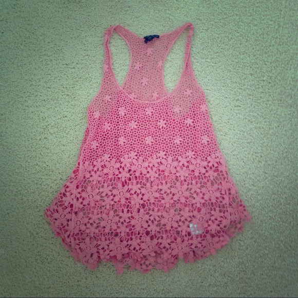 Pink flower tank