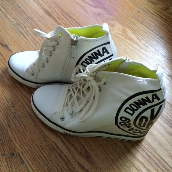 DKNY Grommet wedge sneakers