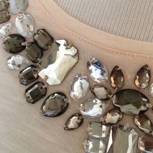 LOFT Tops - 🆕slim fit, crystal embellished tee. LOFT sz XS! LOFT Tops - 🆕slim fit, crystal embellished tee. LOFT sz XS!