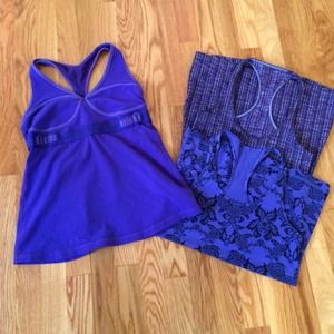 Purple lululemon tanks