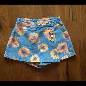 BDG sunflower print skort