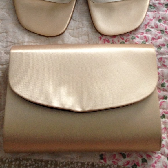 Champagne clutch purse