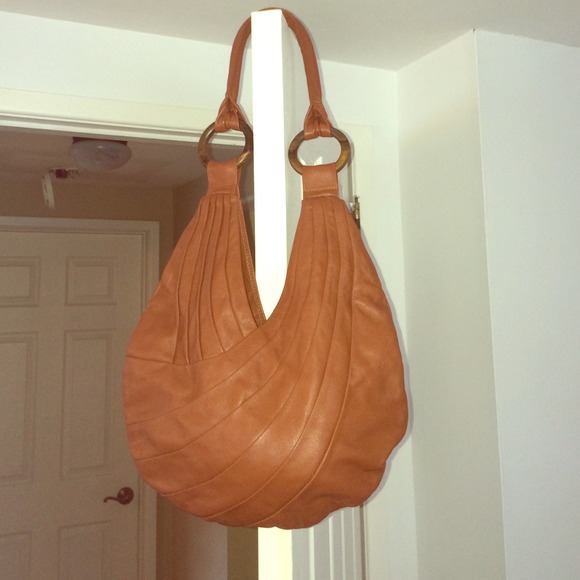 Gorgeous soft leather tan hobo bag
